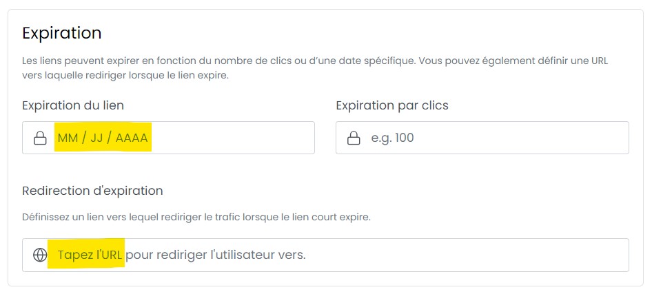 Créer un lien qui expire